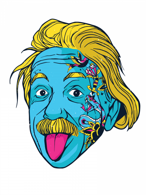 camiseta einstein tatuado